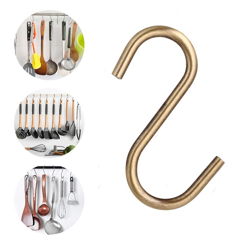 TOPIND 20 Pack 2.4in S Hooks, Heavy Duty Steel S Hanging Hooks for Kitchen, Workshop, Bathroom, Garden, Pan Pot Rack, Closet, Hanging Plants, Cups, Jeans - Image 4